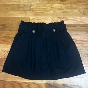 KLd Mini Skirt‎ Black Paperbag Waist Made In USA Medium